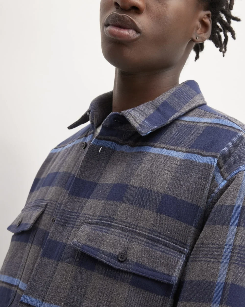 The Flannel Filled Shirt Jacket | Heritage Blue / Black / Navy / Heather Charcoa (2)