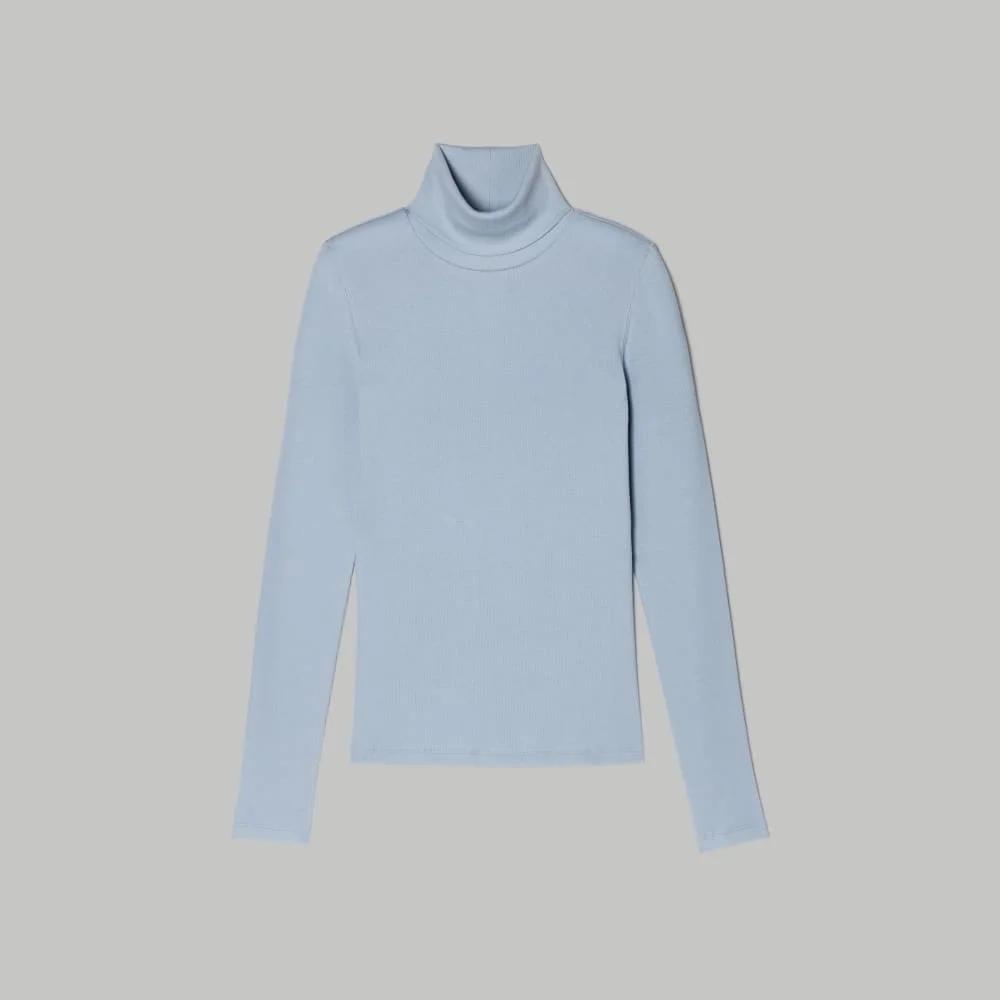 The Luxe Micro-Rib Turtleneck | Mist (3)