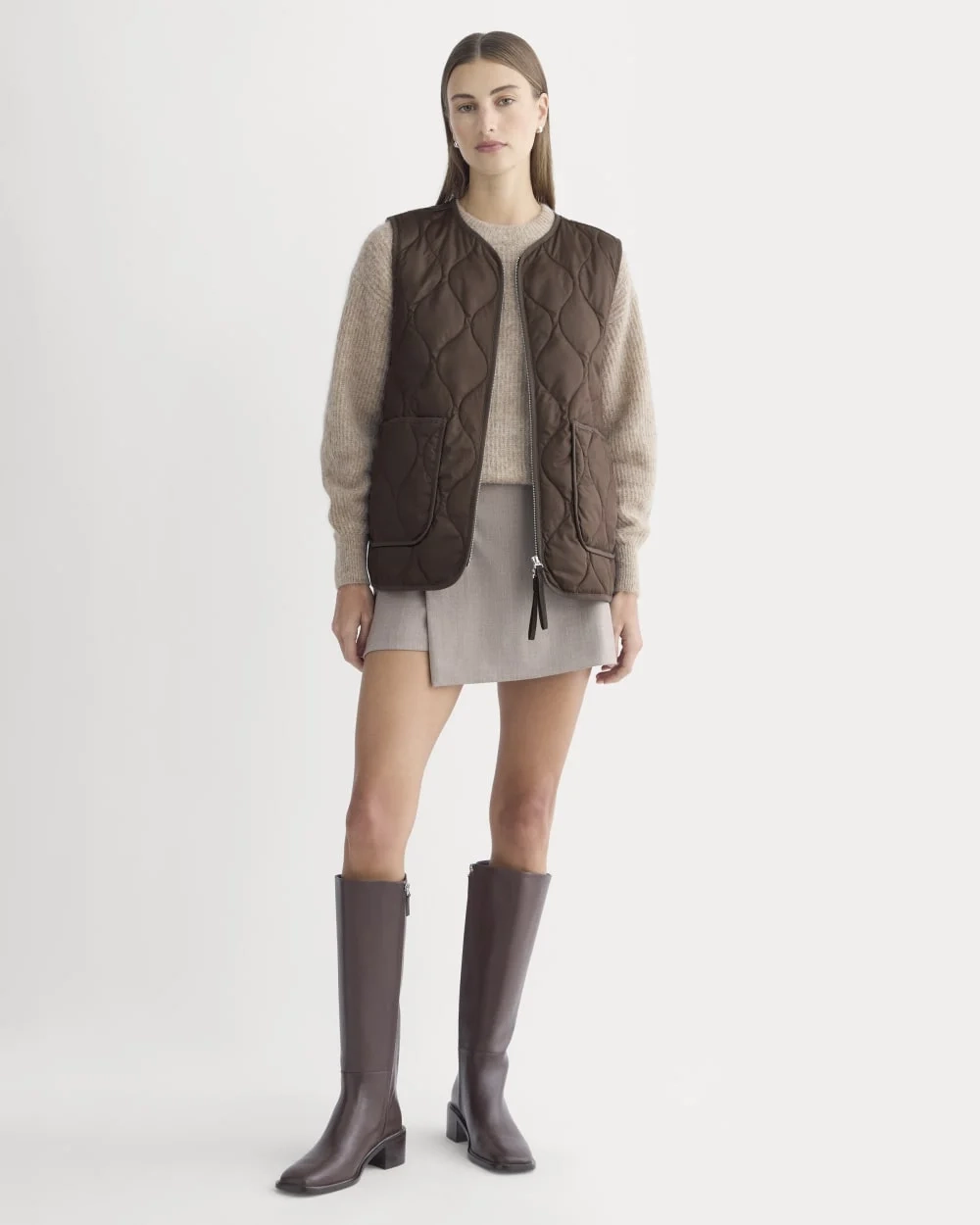 ReNew Quilted Vest | Coffee Bean (2)
