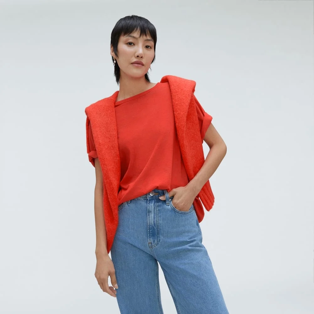 The Air Tee | Red Orange (3)