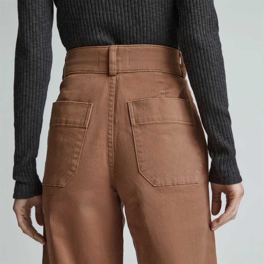 The Organic Wide-Leg Pant | Carob Brown (2)
