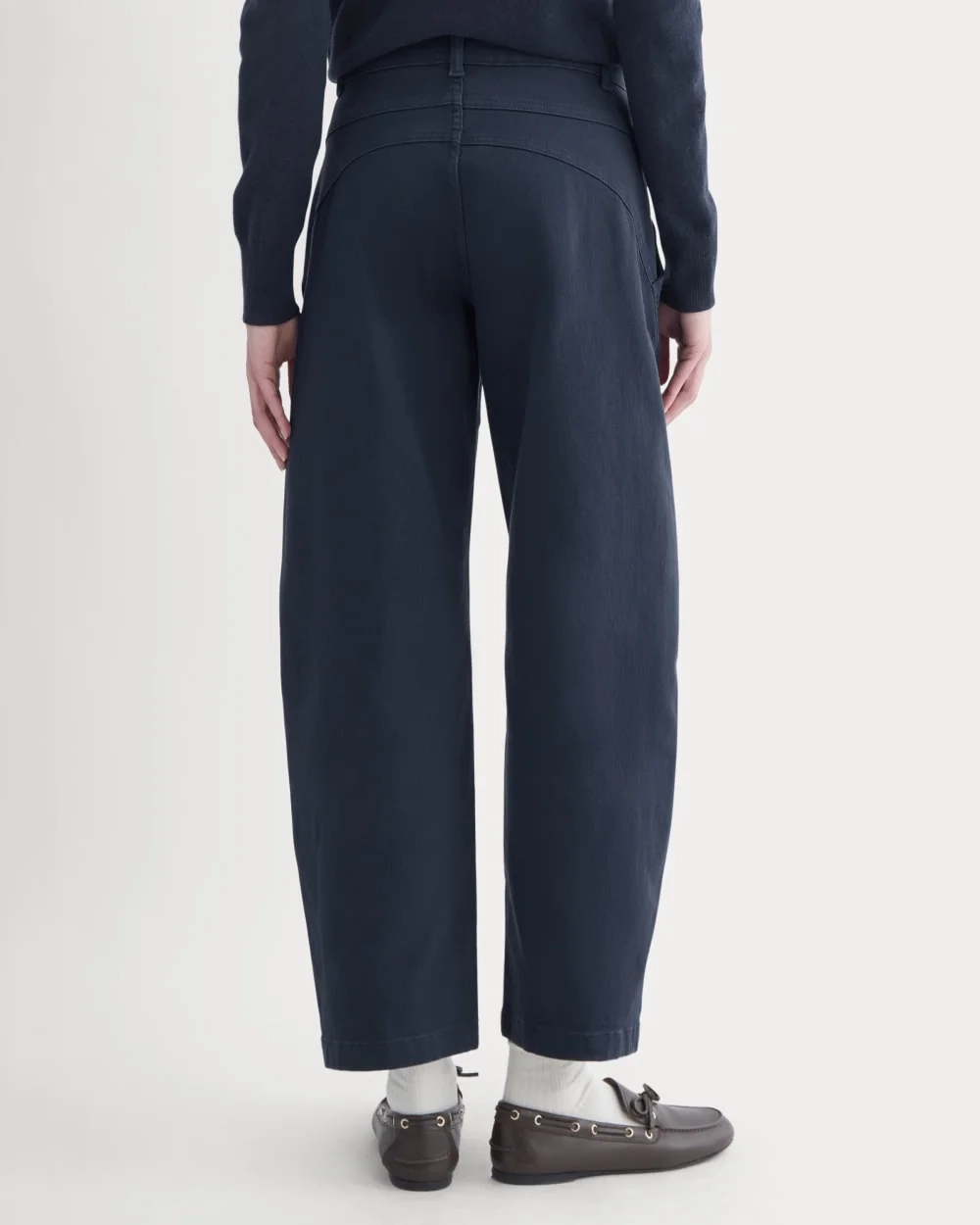Double-Stitch Barrel Pant | Navy (2)