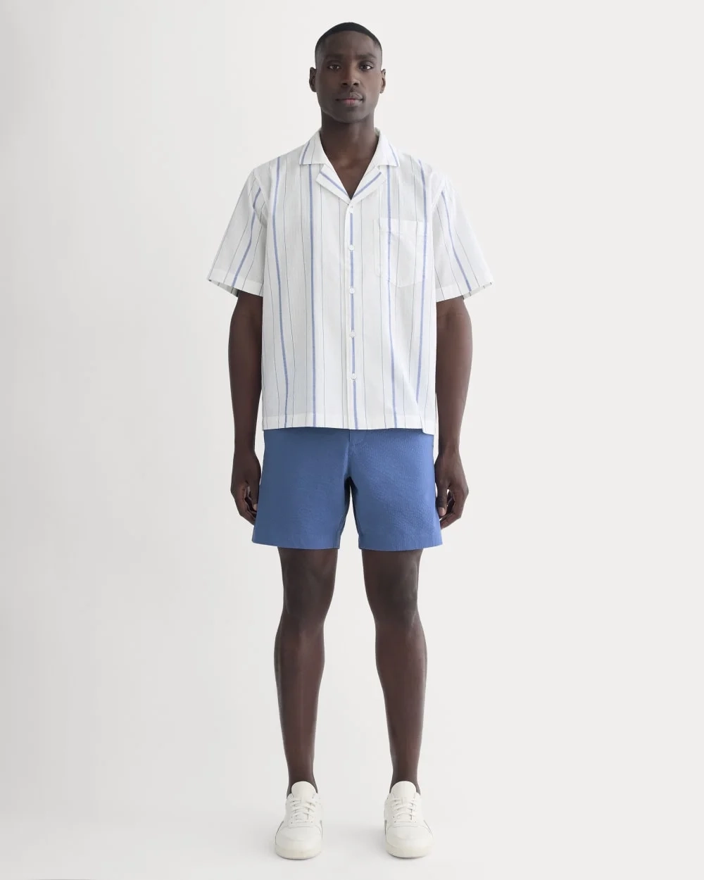 The Seersucker Short | Soft Cobalt (2)