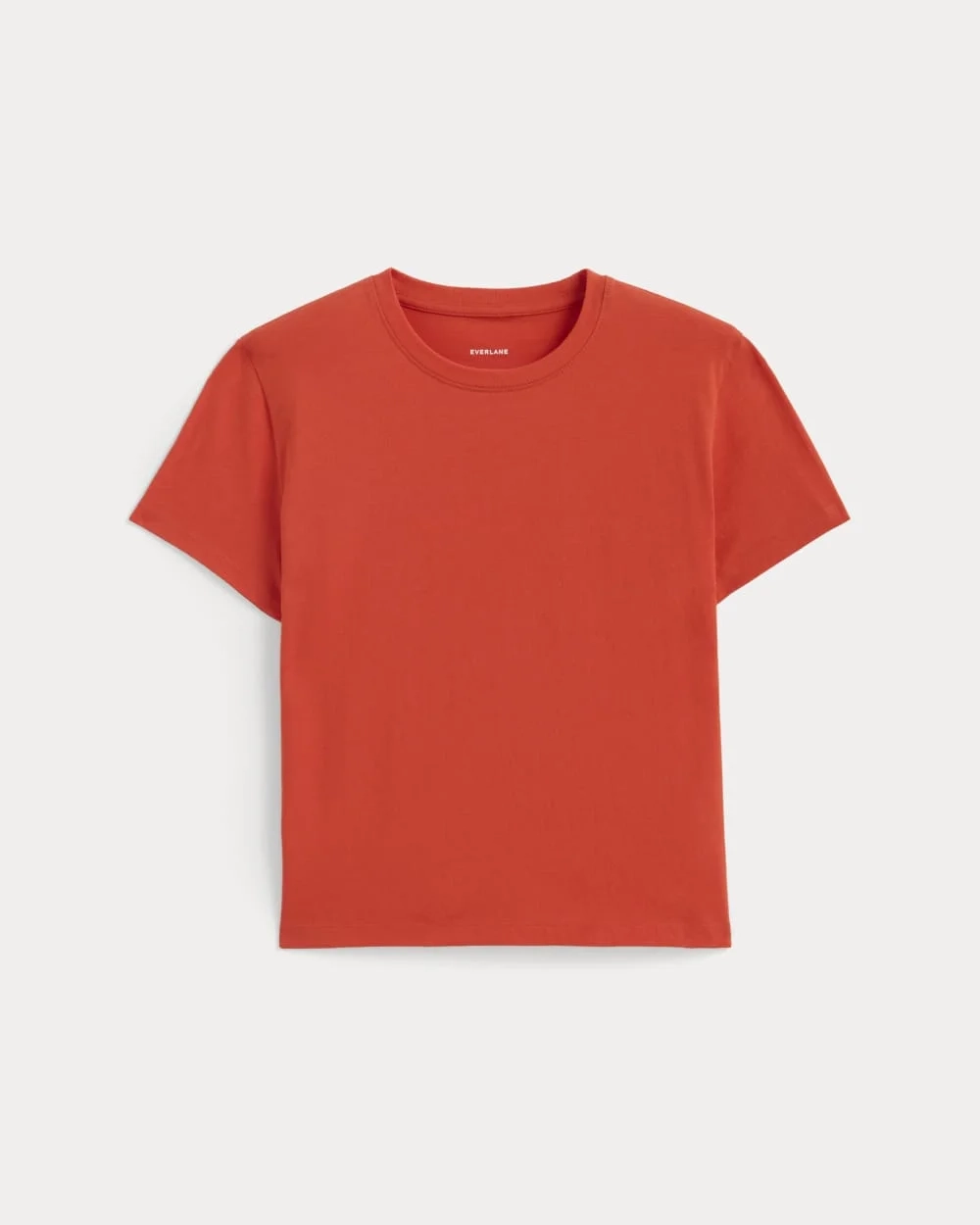The Box-Cut Tee in Essential Cotton | Poppy Red | No Pocket (2)