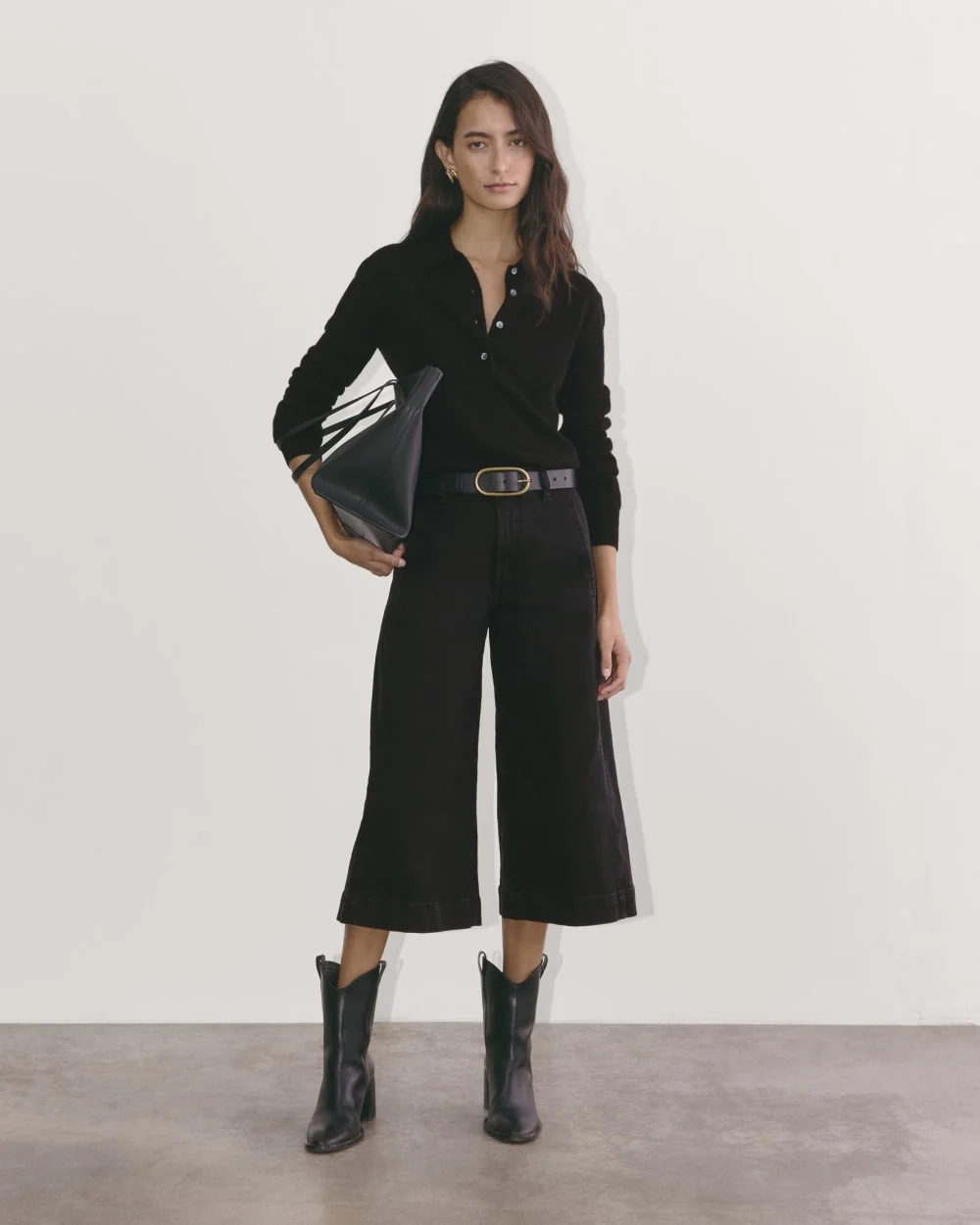 The Denim Culotte | Tumbled Black (3)