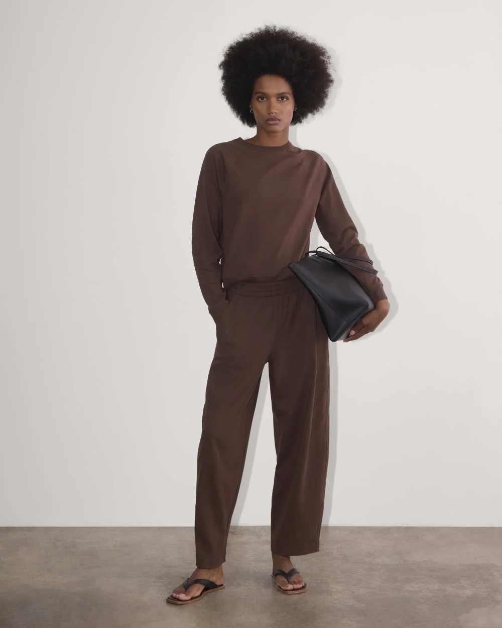 The Off-Duty Long-Sleeve Tee | Dark Mahogany (3)