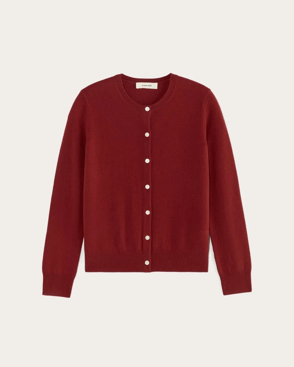 The Classic Cardigan in Cashmere | Berry Red (2)