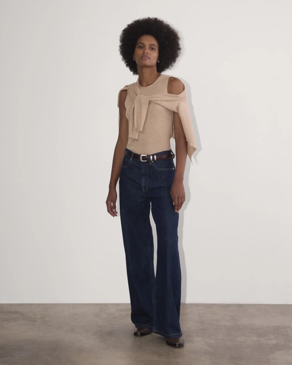 The Tank in Lurex Merino | Rose Gold (3)