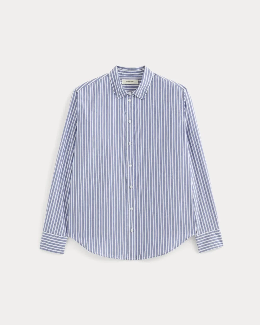 The Must-Have Shirt in Silky Cotton | Bone / Mazarine Blue (4)
