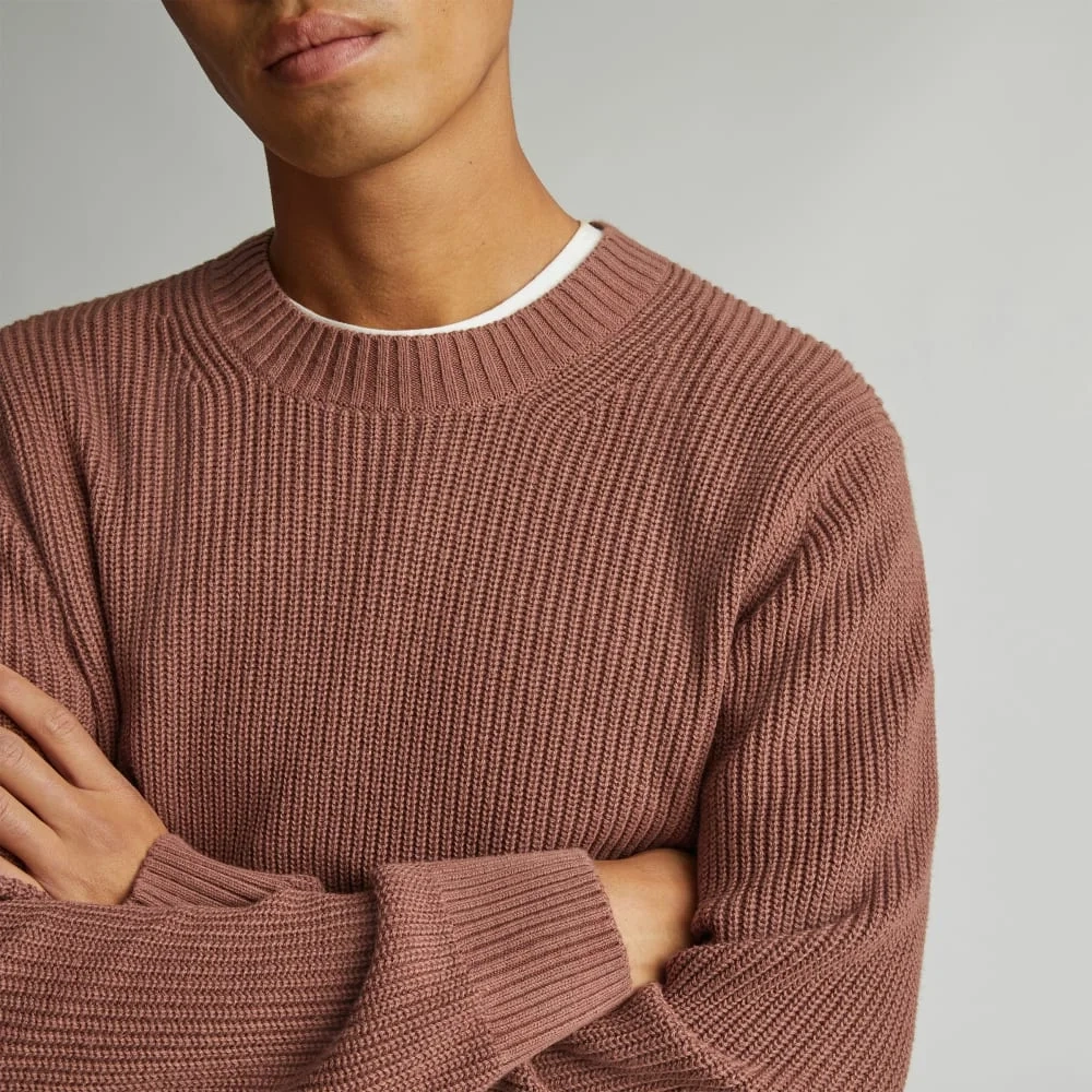 The No-Sweat Ribbed Crew | Carob Brown (2)