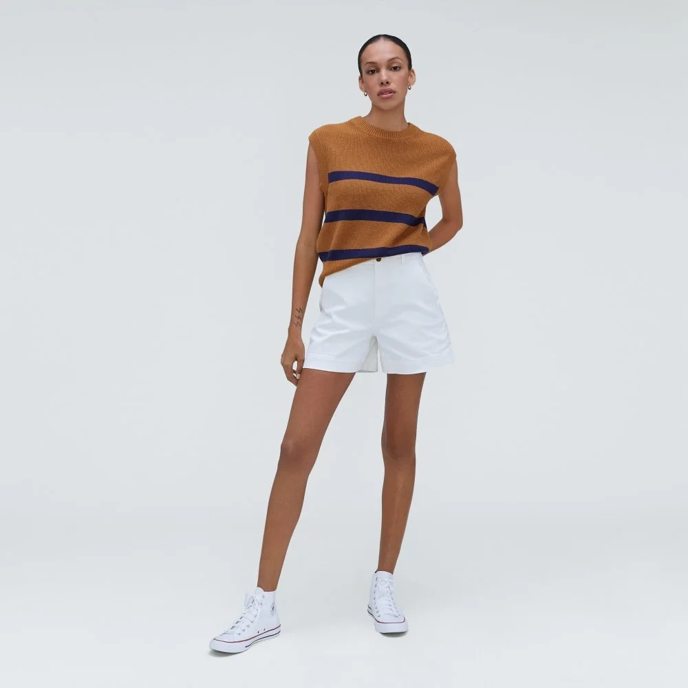 The Cotton Summer Sweater Tank | Caramel (2)