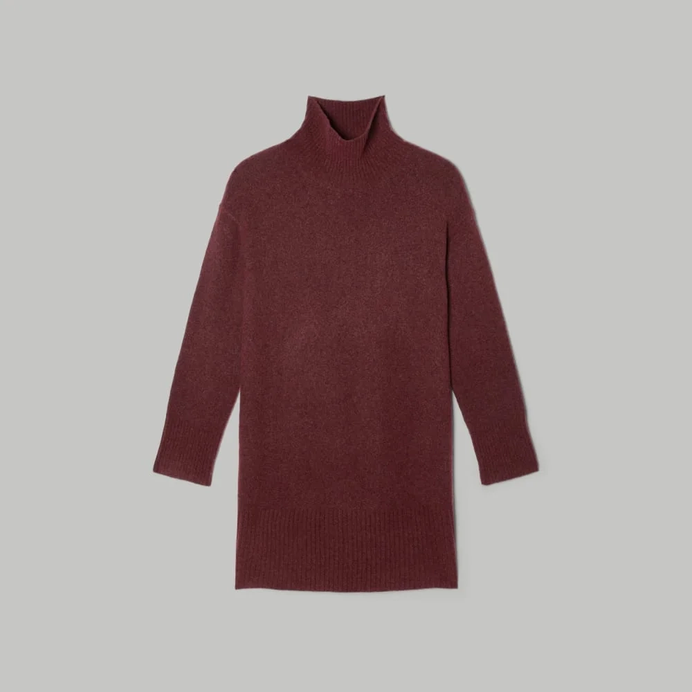 The Cozy Stretch Turtleneck Dress | Brandy (2)