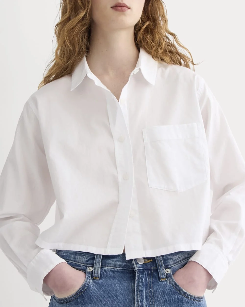 The Way-Short Shirt in Silky Cotton | White (3)