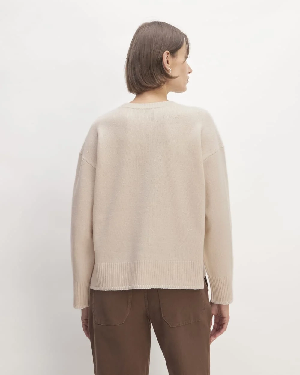 The Good Merino Wool Crewneck Sweater | Buttermilk / White (2)
