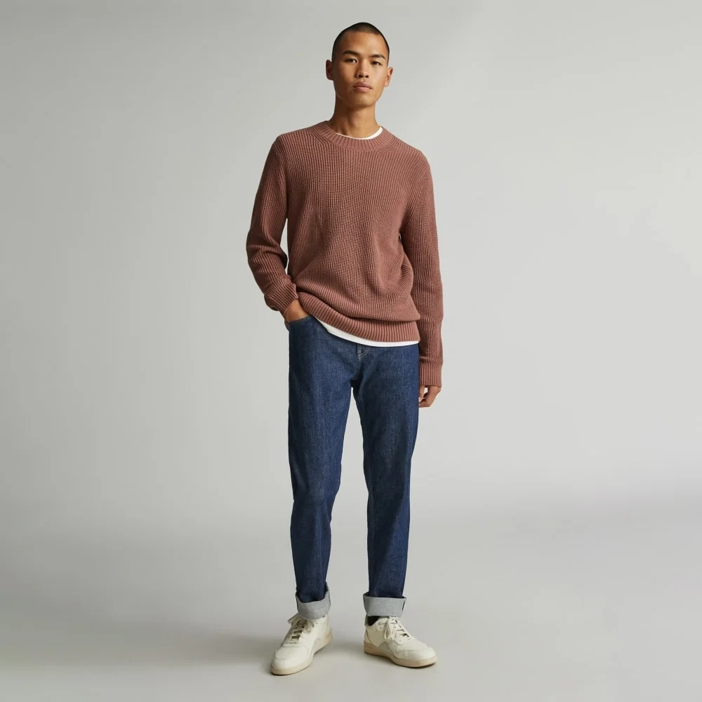 The No-Sweat Ribbed Crew | Carob Brown (3)