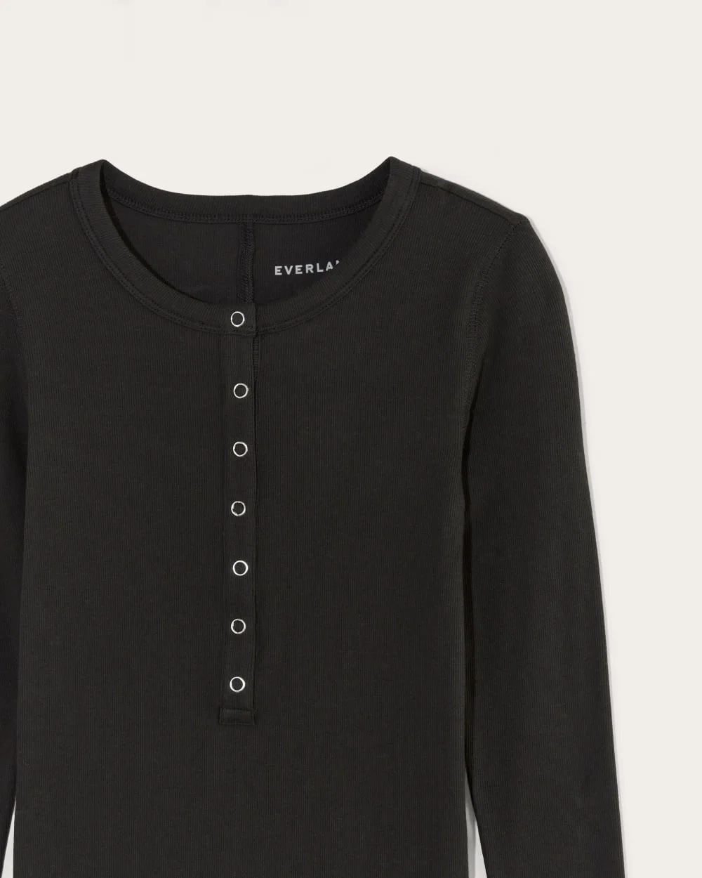 The Luxe Rib Henley | Black (2)