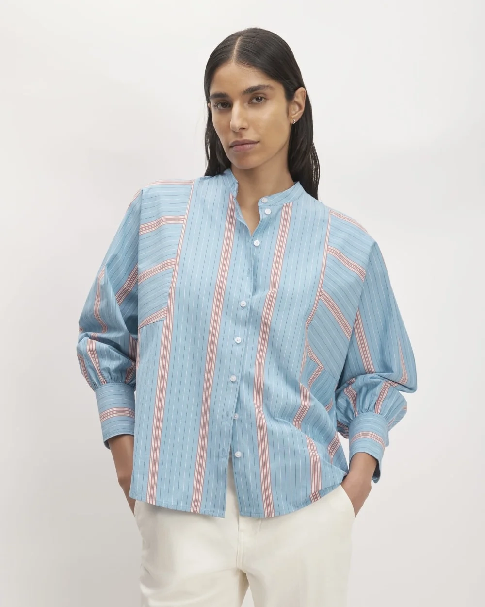 The Oversized Raglan Shirt | Parisian Blue / Black / Rusted Red / Bone