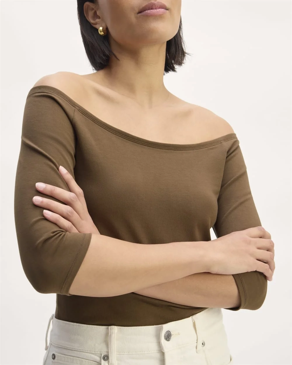 The Form Off-Shoulder Top | Cocoa (2)