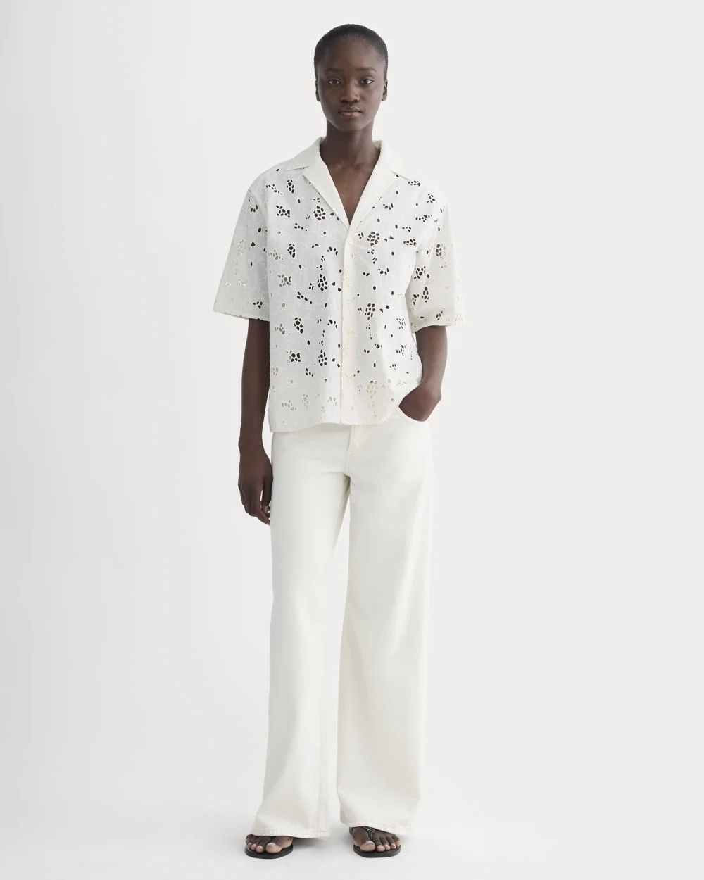 The Eyelet Camp Shirt | Bone (3)