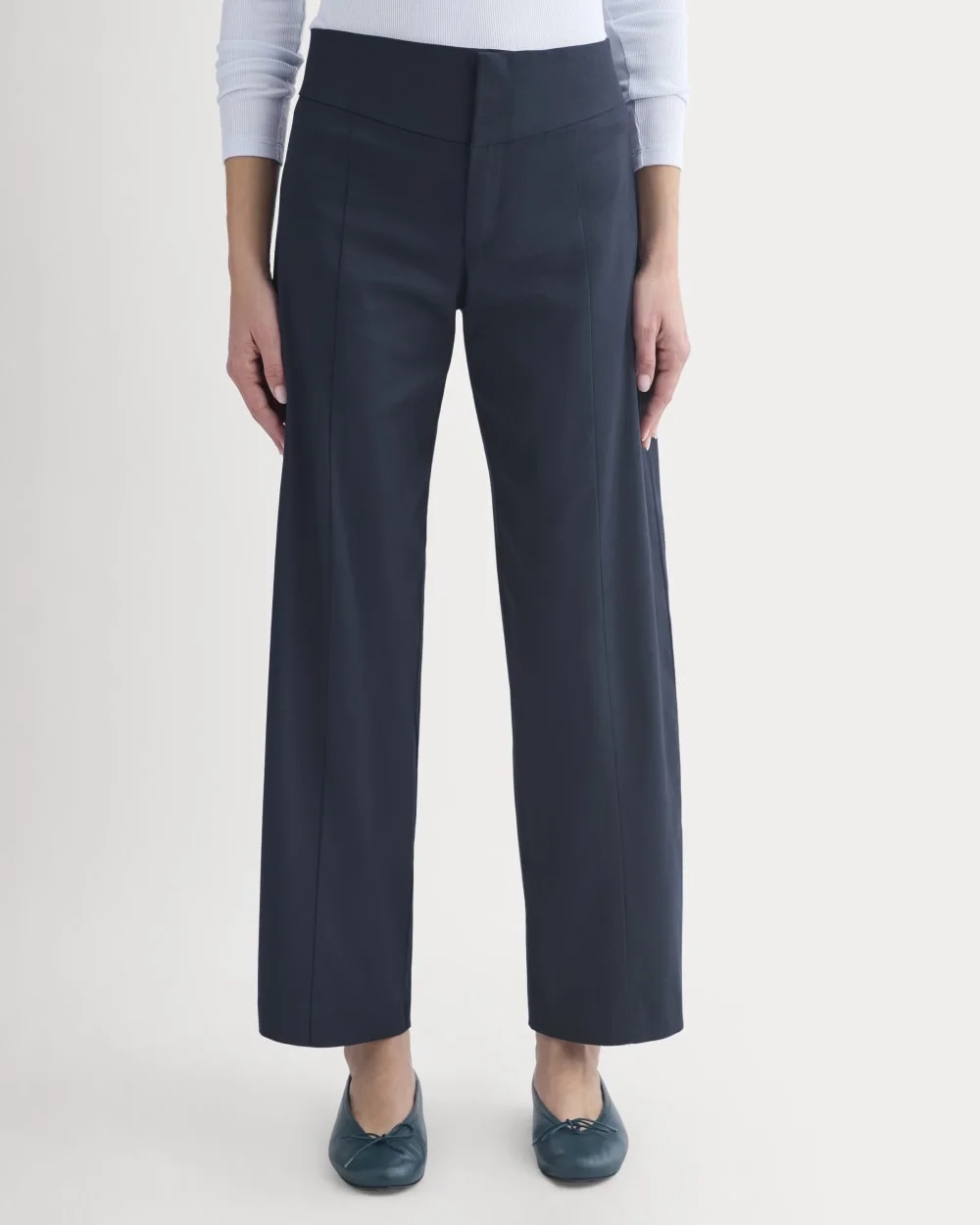 Tailored Drape Seam Pant | Navy (3)