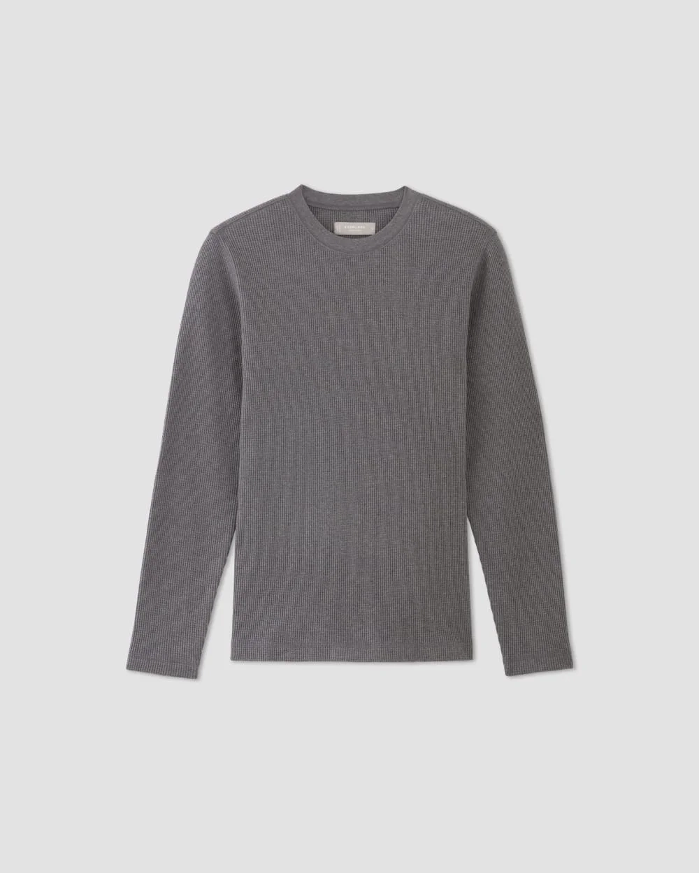 The Waffle Long-Sleeve Crew | Heathered Charcoal (2)