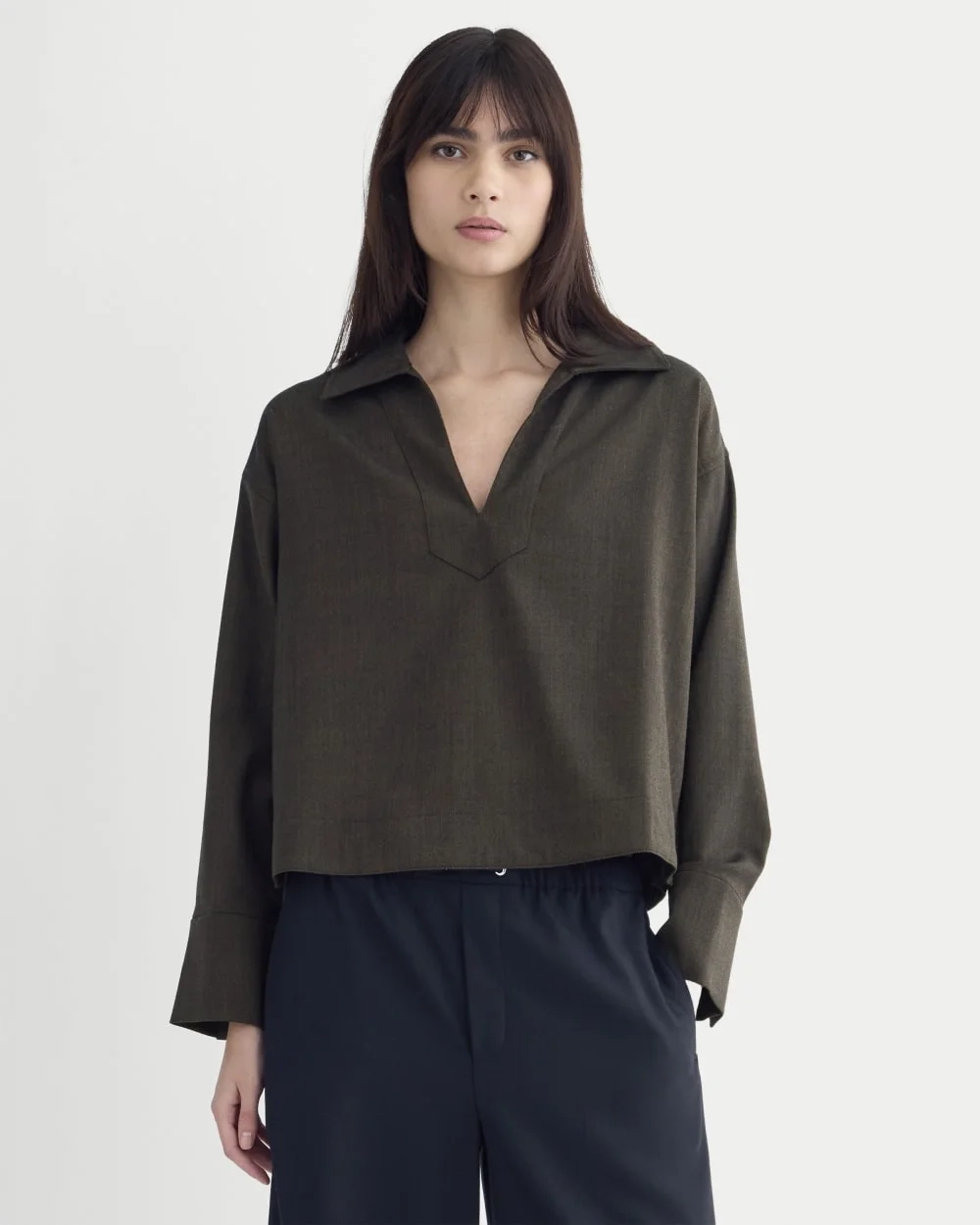 Overshirt in Tailor Twill | Heathered Fudge
