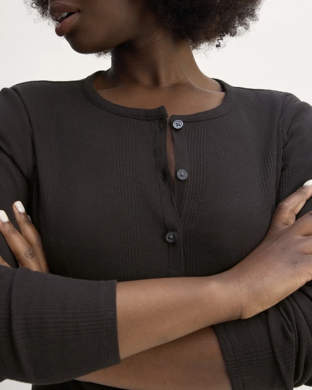 The Vintage Rib Cardigan | Black (2)