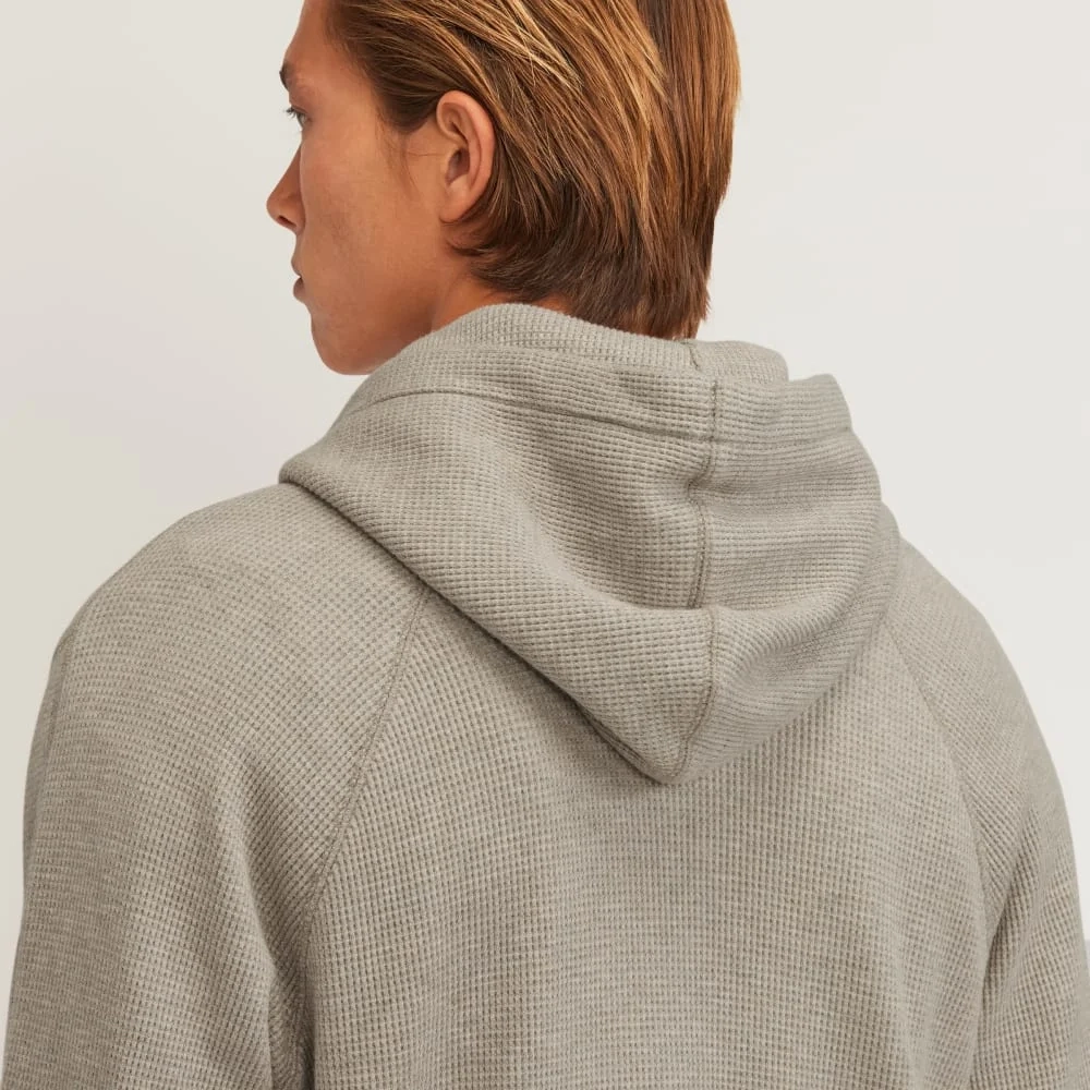 The Waffle-Knit Hoodie | Heathered Oatmeal (2)