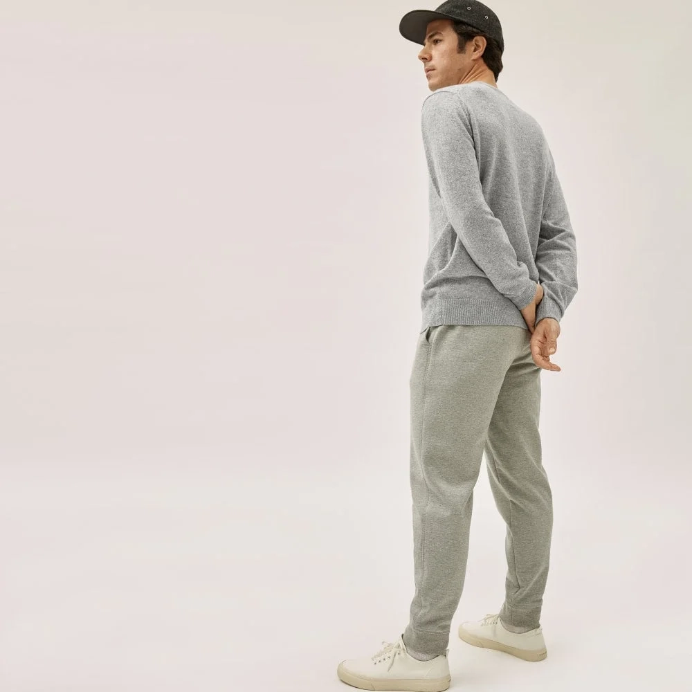The Grade-A Cashmere Crew |  Heathered Grey (2)