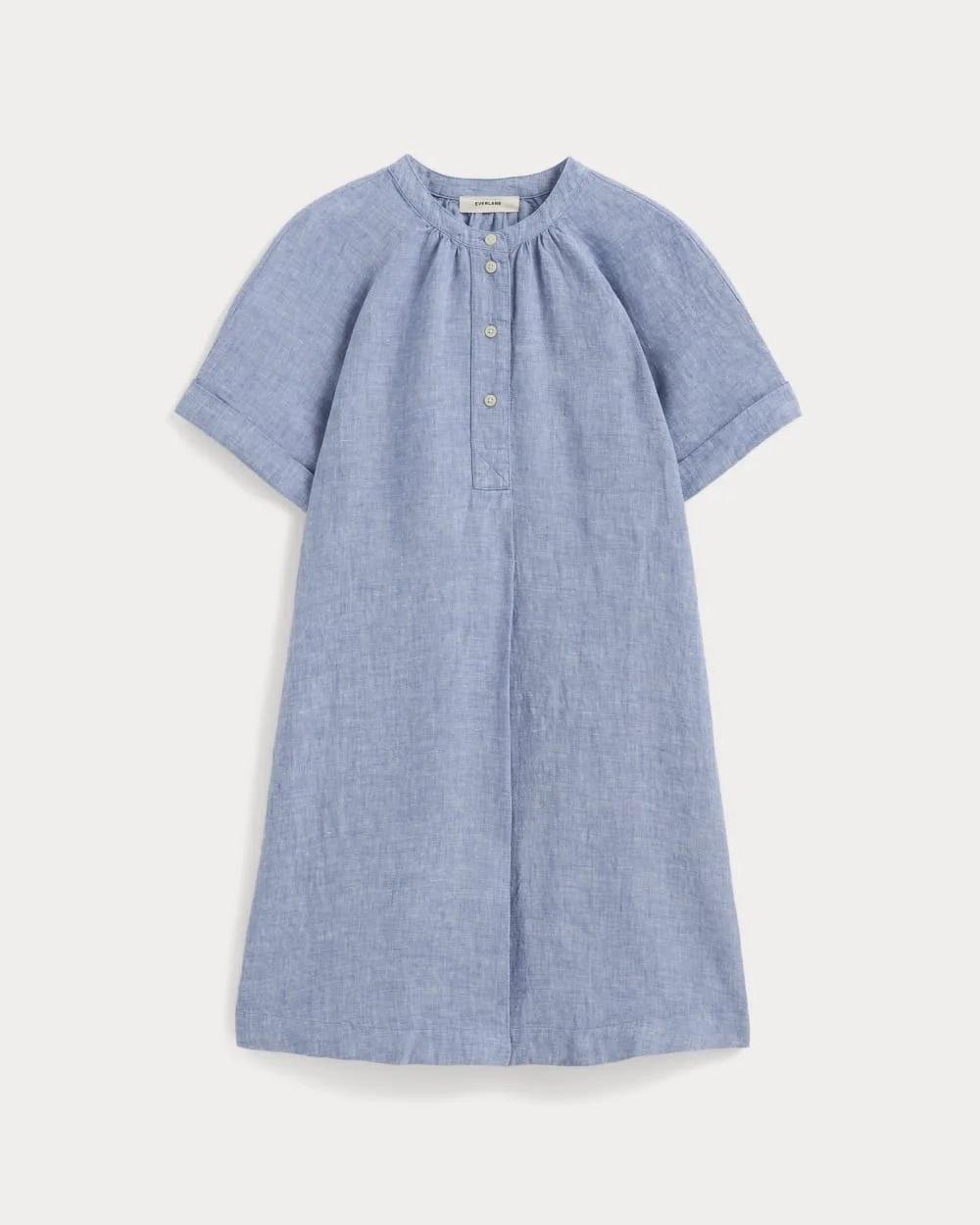 The Popover Dress in Linen | Chambray (2)