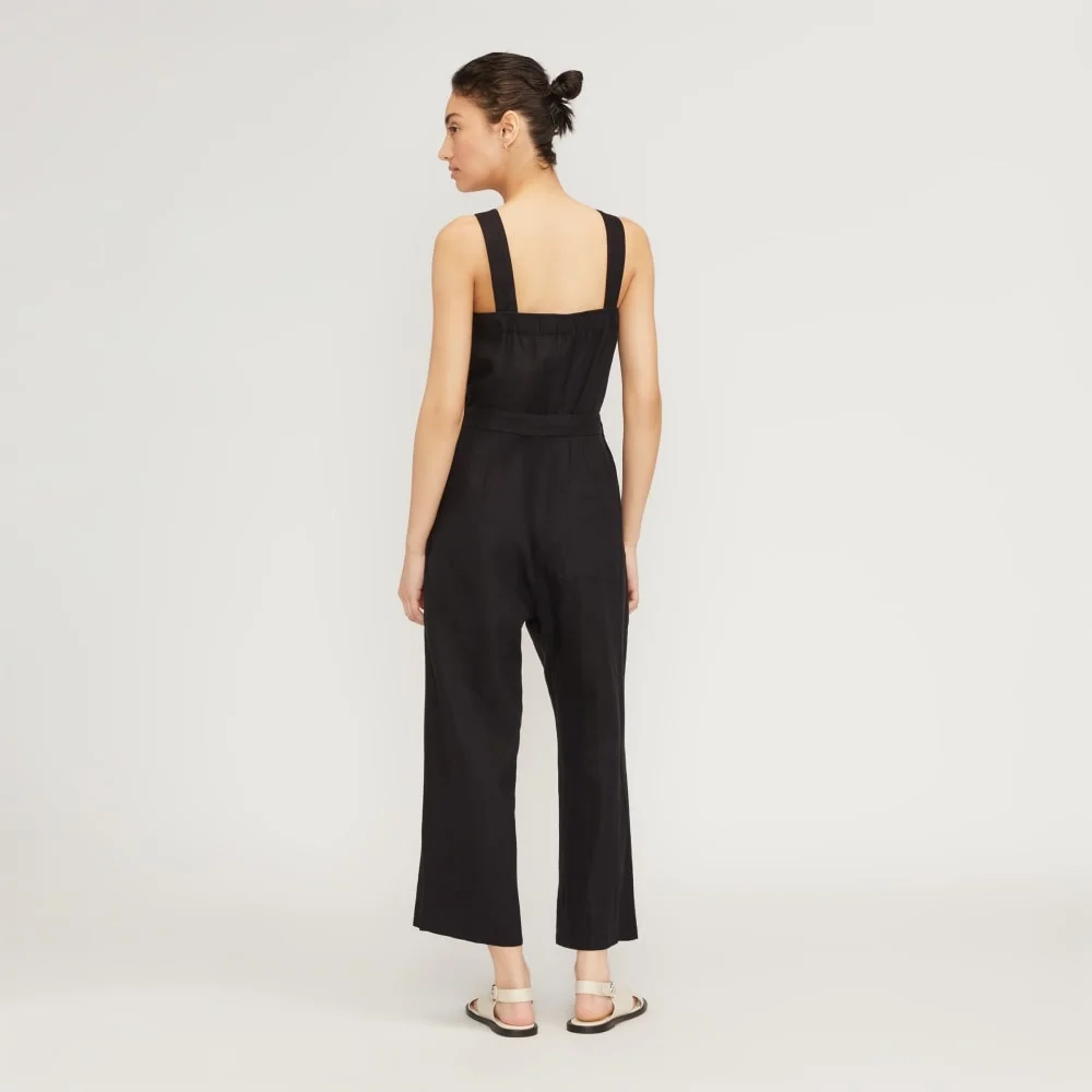 The Linen Jumpsuit | Black (2)