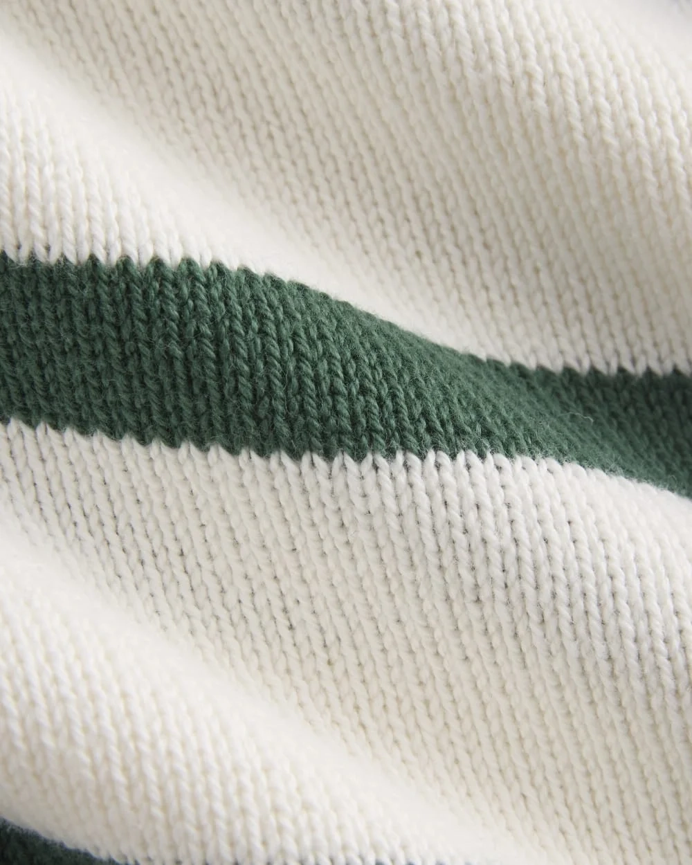 Striped Boatneck Sweater in Everyday Cotton | Hunter Green/Bone (3)
