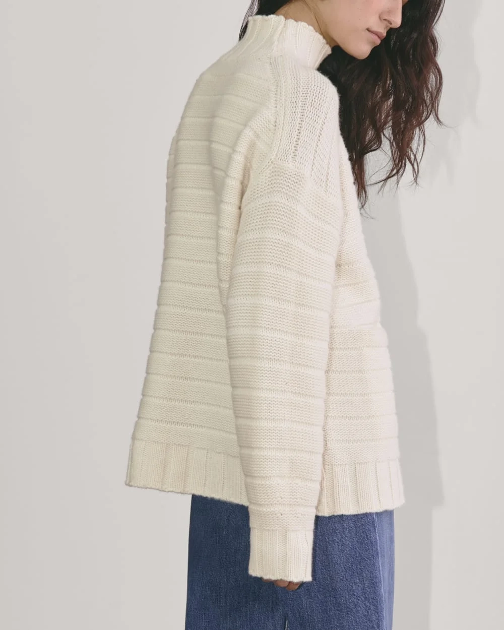 The Oversized Turtleneck in Luxe Merino | Bone (3)