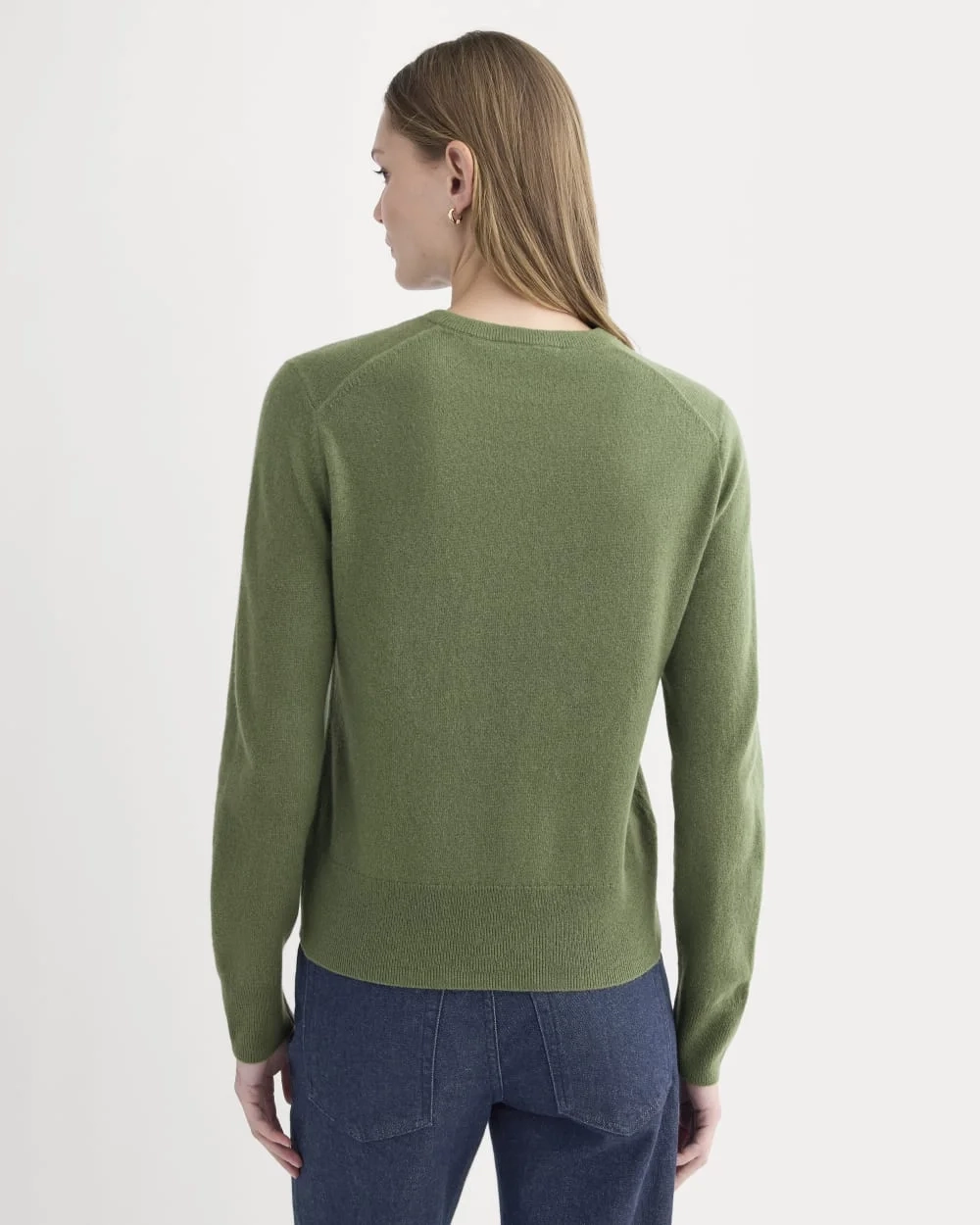 Cashmere Slim Crew Sweater | Forest Green (4)