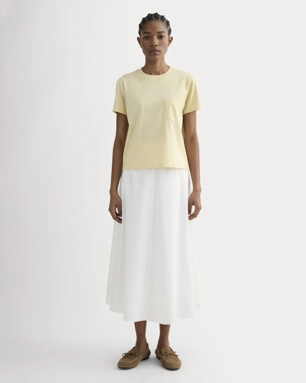 The Box-Cut Tee in Essential Cotton | Banana Crepe | Pocket (3)