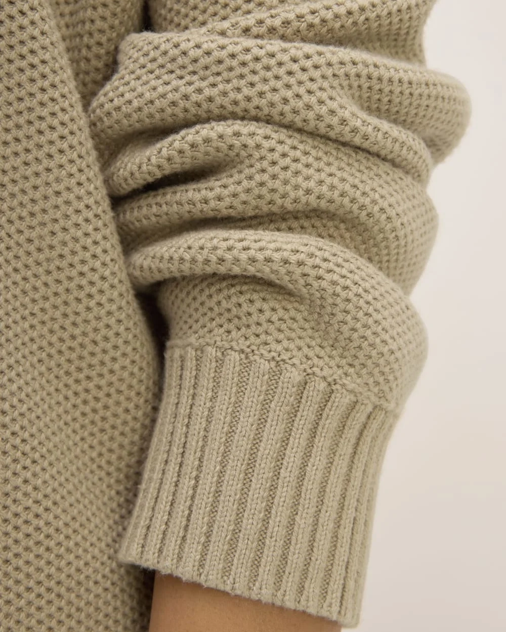 The Cotton Honeycomb Cardigan | Trench Coat Khaki (2)
