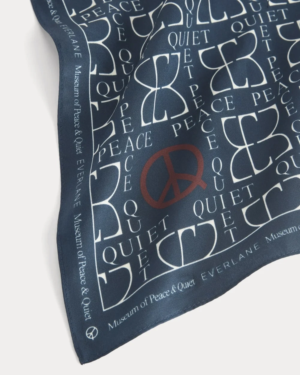 Everlane x Peace & Quiet Silk Bandana |  Navy (2)