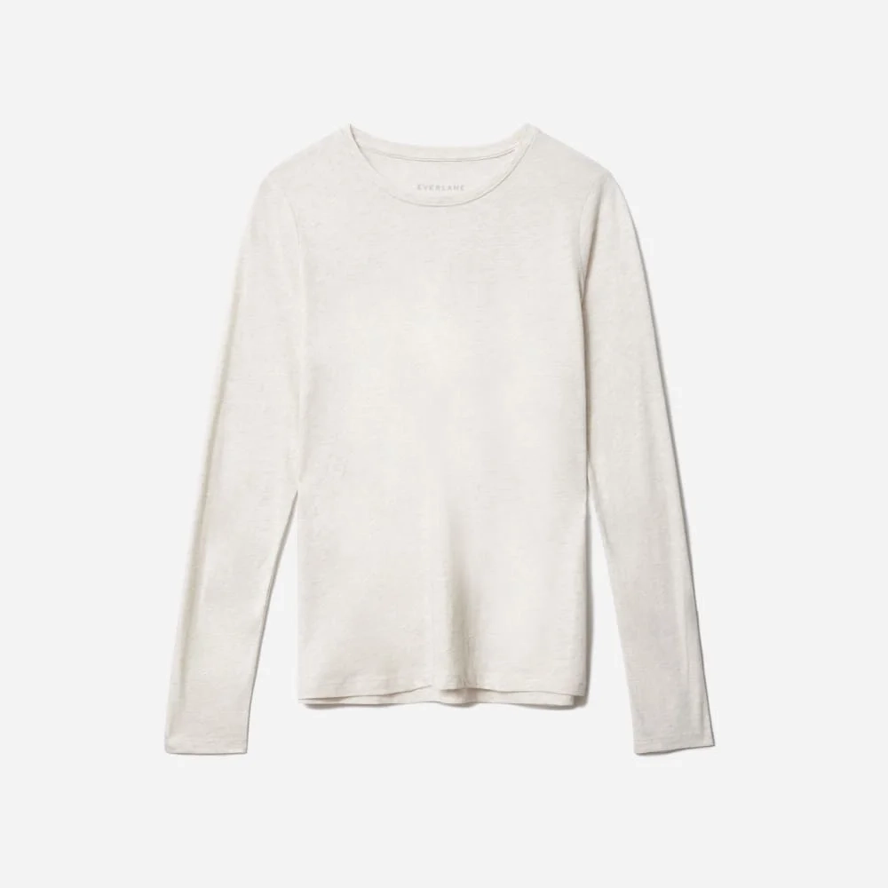 The Organic Cotton Long-Sleeve Crew | Oatmeal (2)