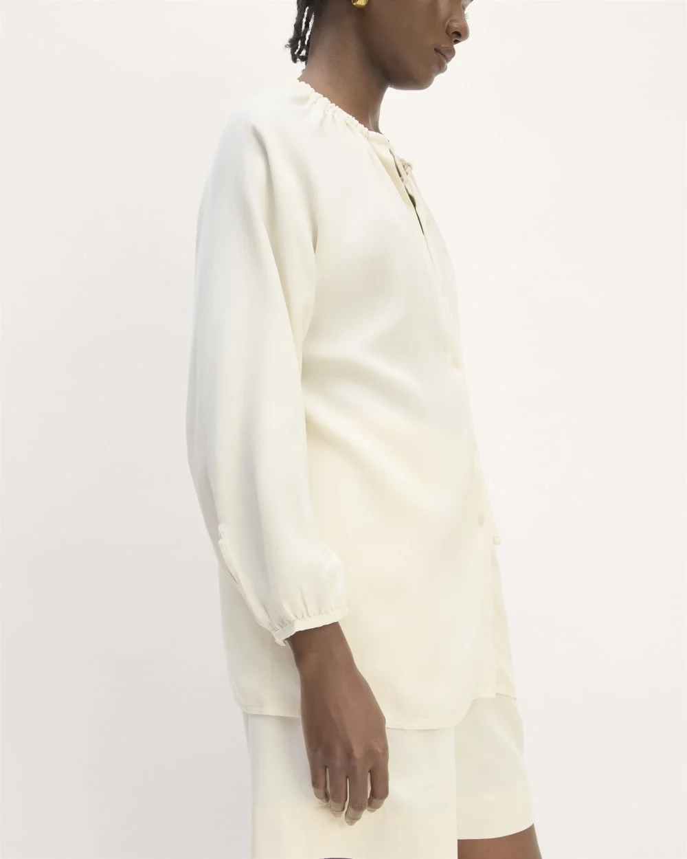 The Gathered Shirt in Butterlite | Bone (3)