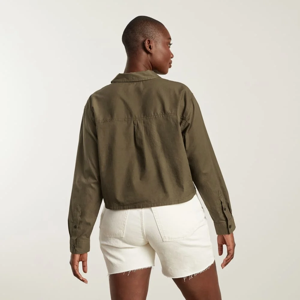 The Way-Short Shirt in Silky Cotton | Beech (3)