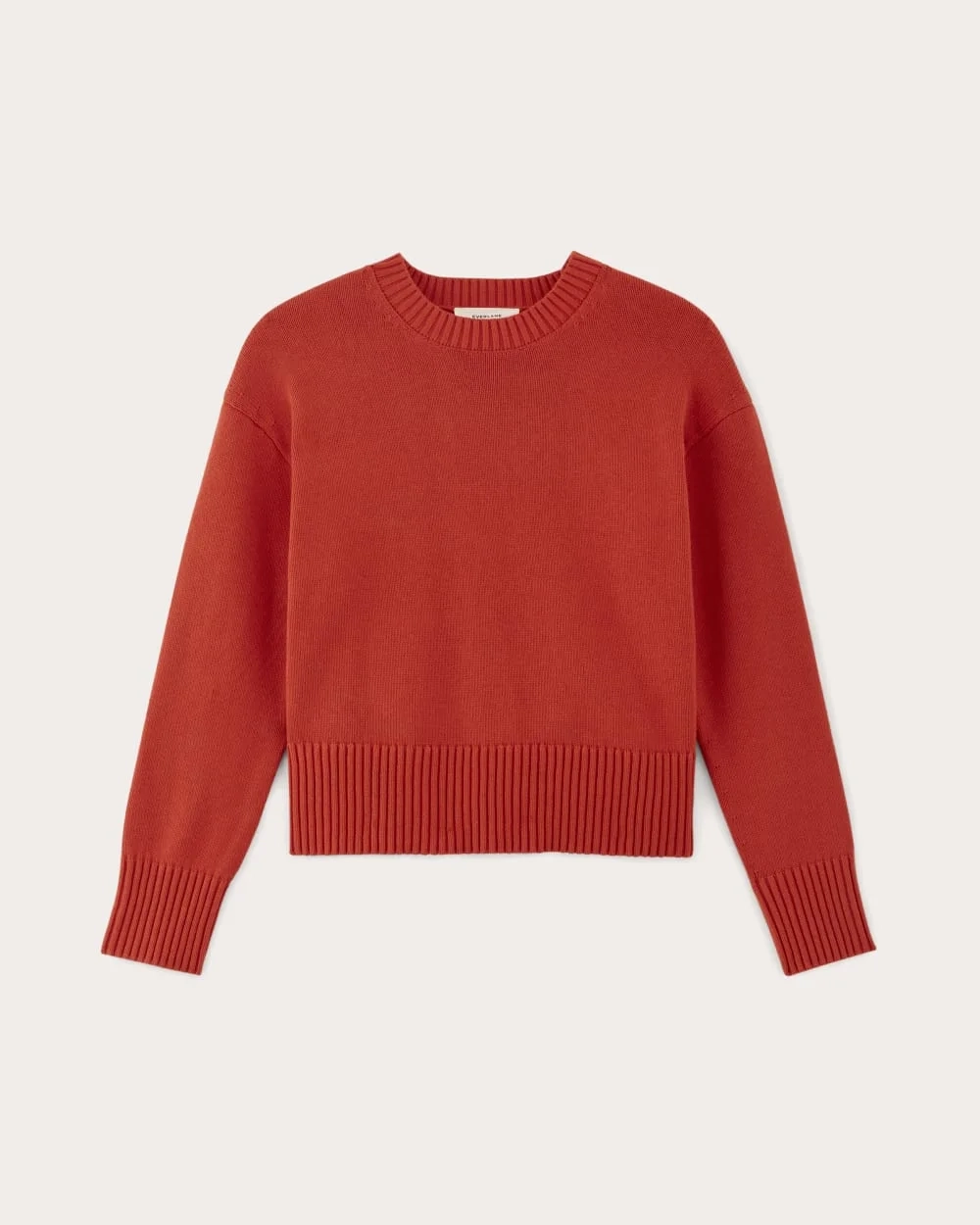 The Boxy Sweater in Everyday Cotton | Poppy Red (3)