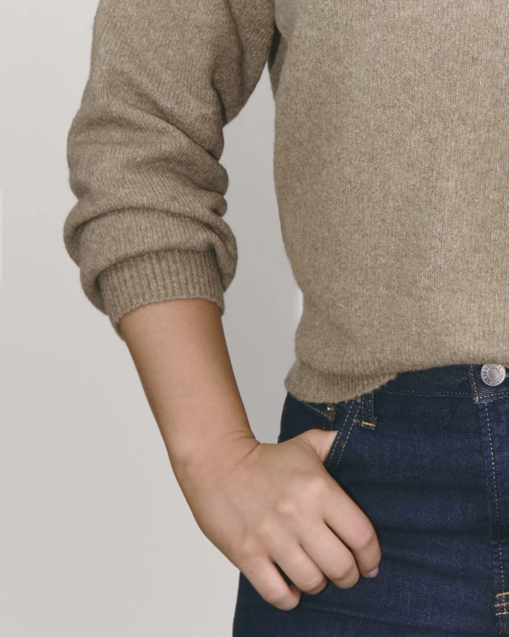 The Cocoon Crew in Plush Cotton | Heather Taupe (2)