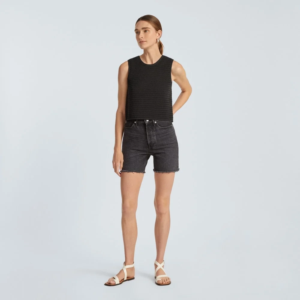 The Crochet Knit Cami | Black (2)