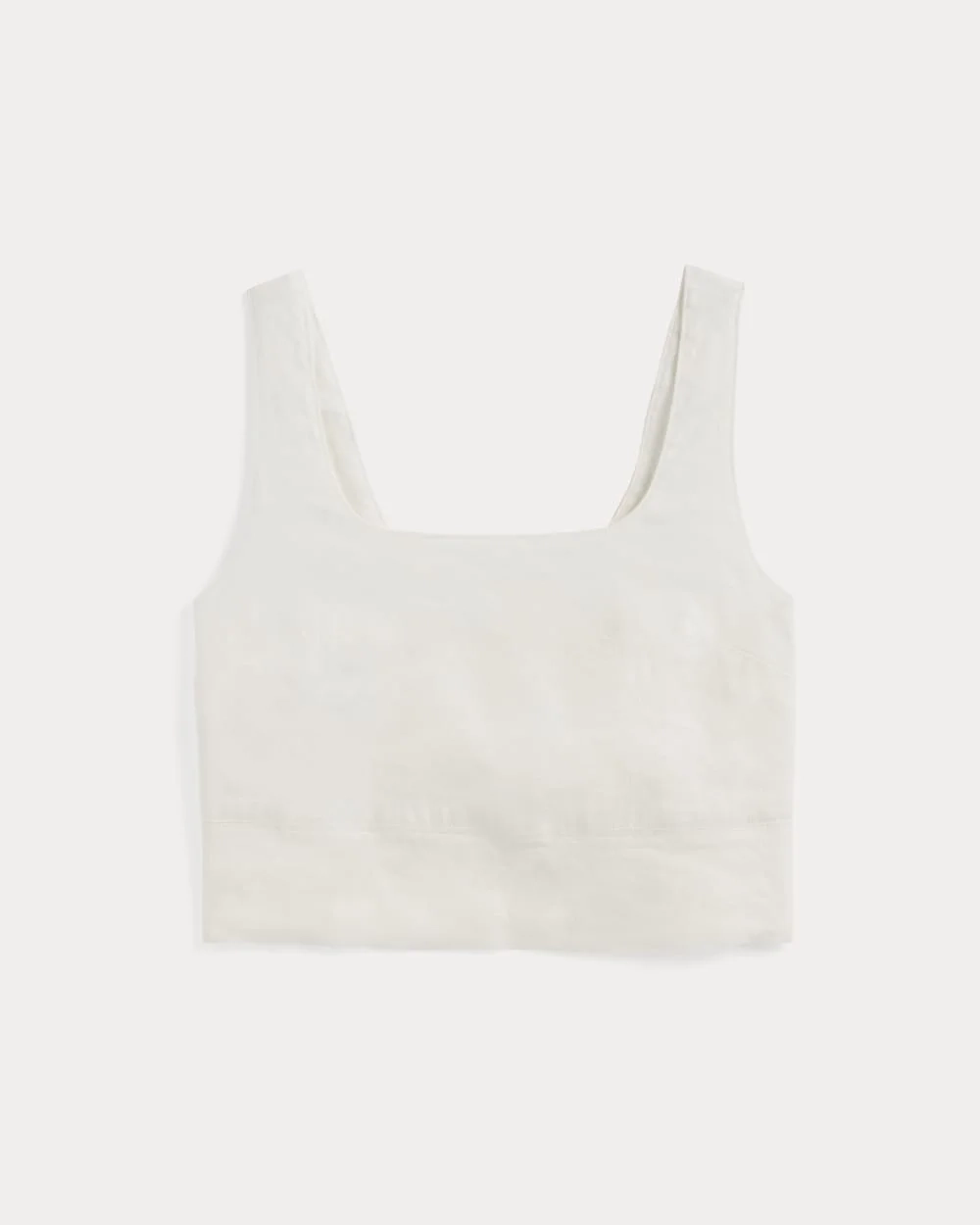 The Square Tank in Stretch Linen | White (4)