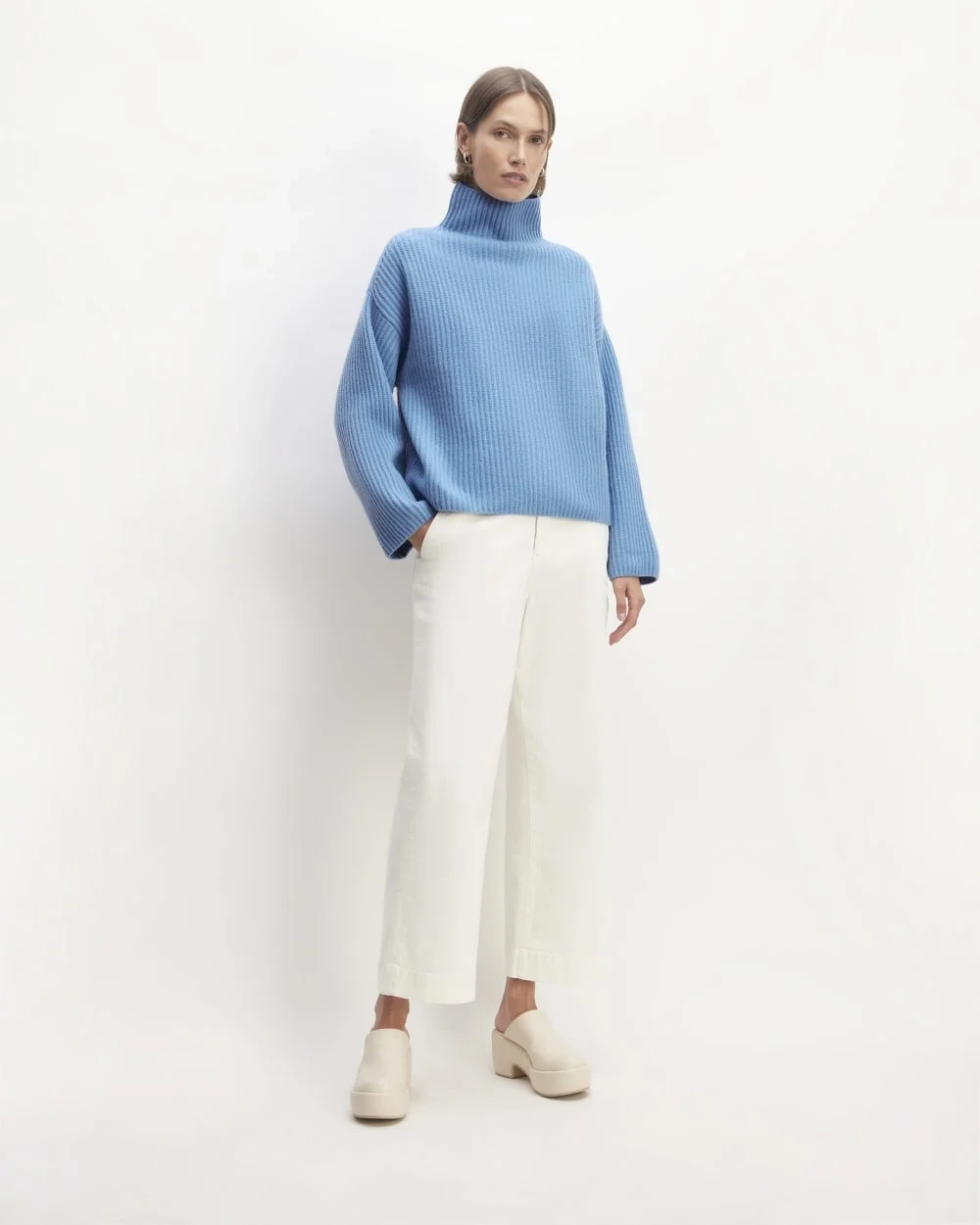 The Felted Merino Funnel-Neck Pullover | Heritage Blue (3)