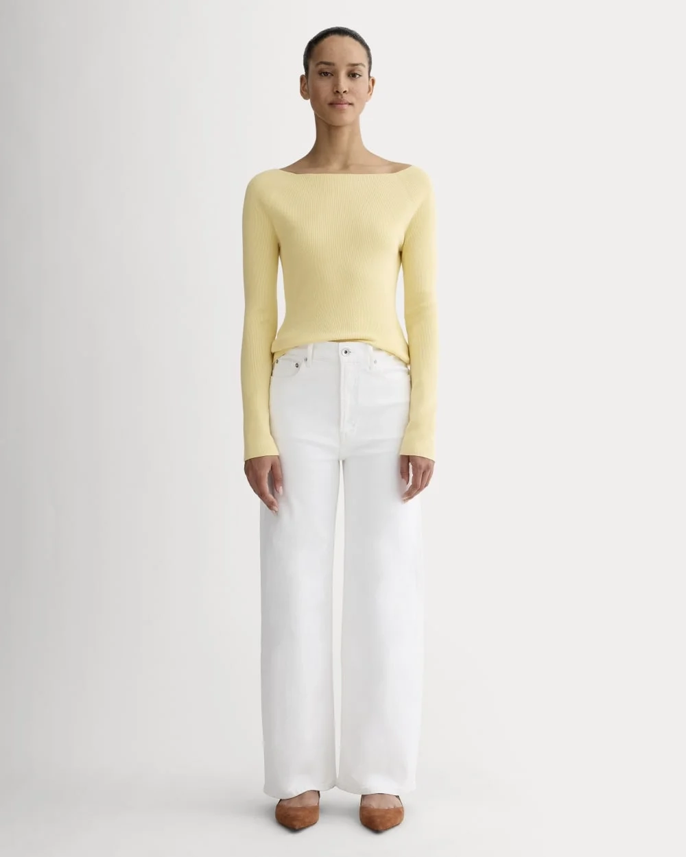 The Knit Boatneck Top | Banana Crepe (4)