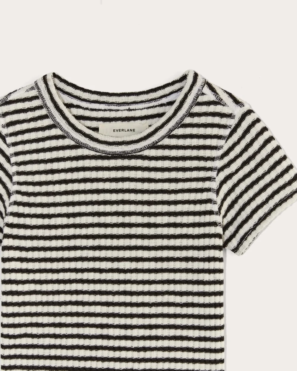 The Cozy Rib Tee | Black / Bone (3)