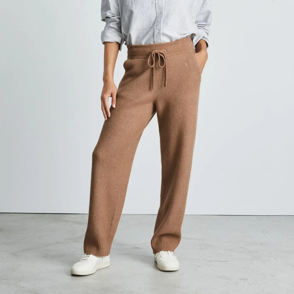 The Cozy-Stretch Wide-Leg Sweatpant | Camel (3)
