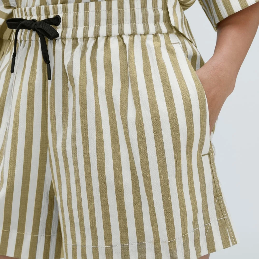 The Seersucker Boxer Short | Nutria / Off-White (2)