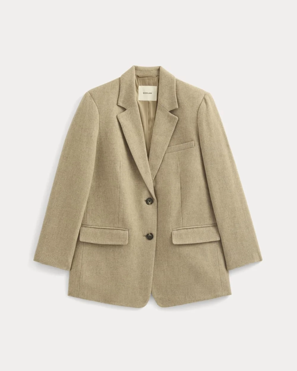 The Oversized Blazer in Wool | Taupe Herringbone (4)